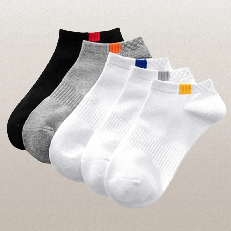 

5/10 Pairs High Quality Men Short Socks Fashion Comfortable Sports Ankle Low Cut Socks Breathable Deodorization Men's Boat Socks