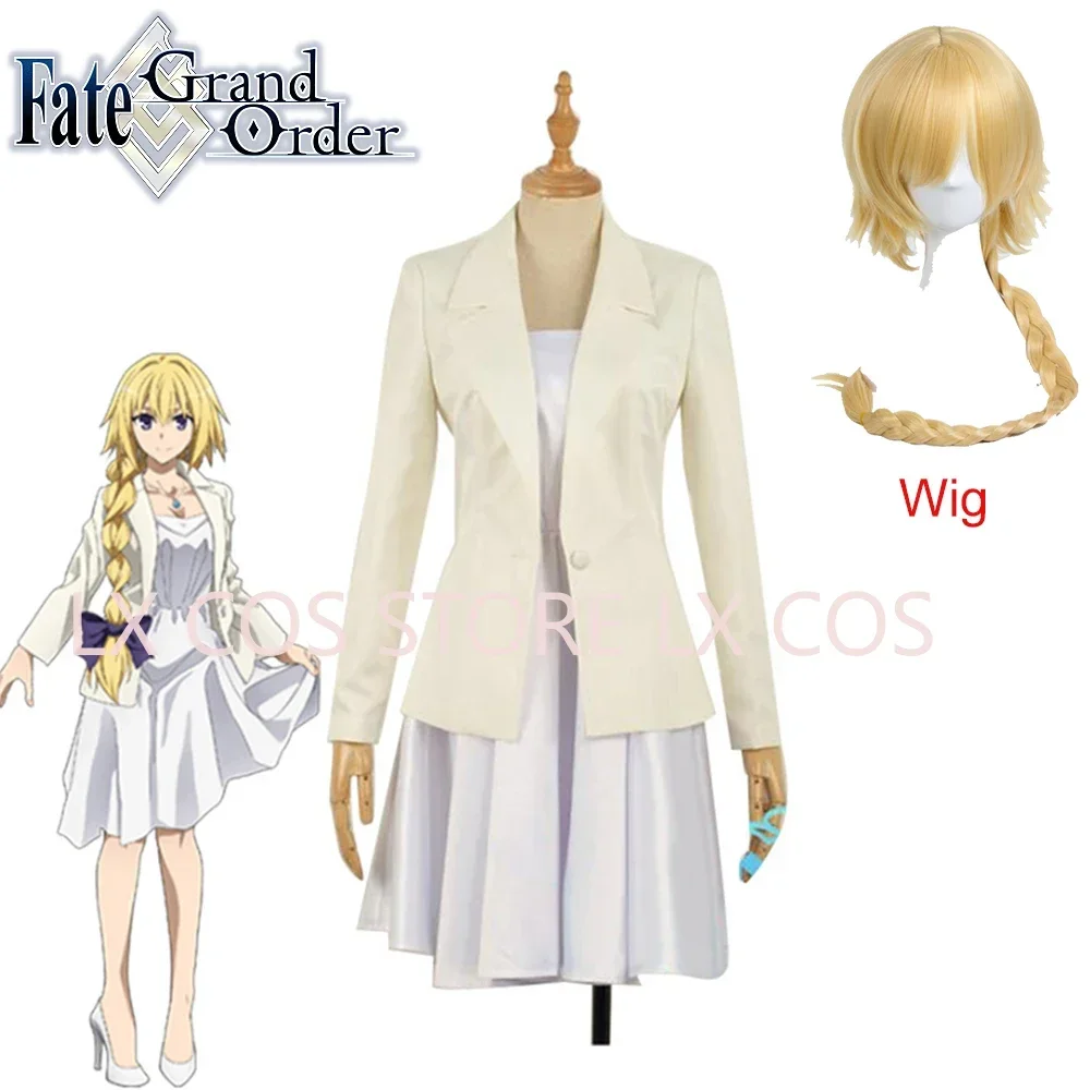 

Аниме Fate/Grand Order Жанна Д'Арк Косплей Костюм Хэллоуин Рождественский костюм Cos ОдеждаLX COS