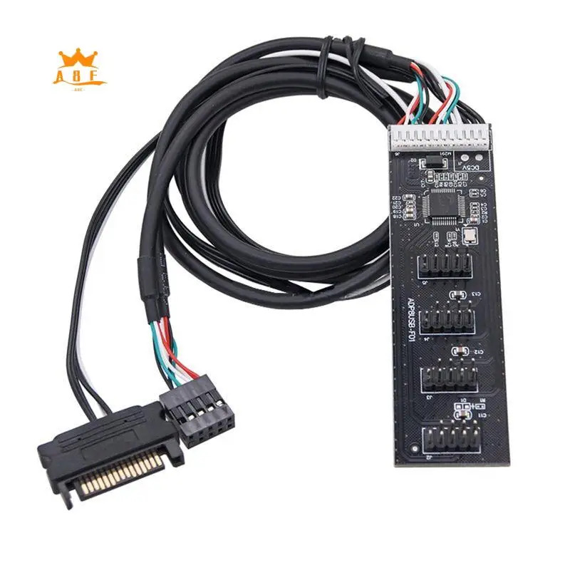 A08E-USB2.0 Header Splitter 9 Pin 1 To 4 Extension Hub Splitter With Interface Cable For PC Mainboard Adapter