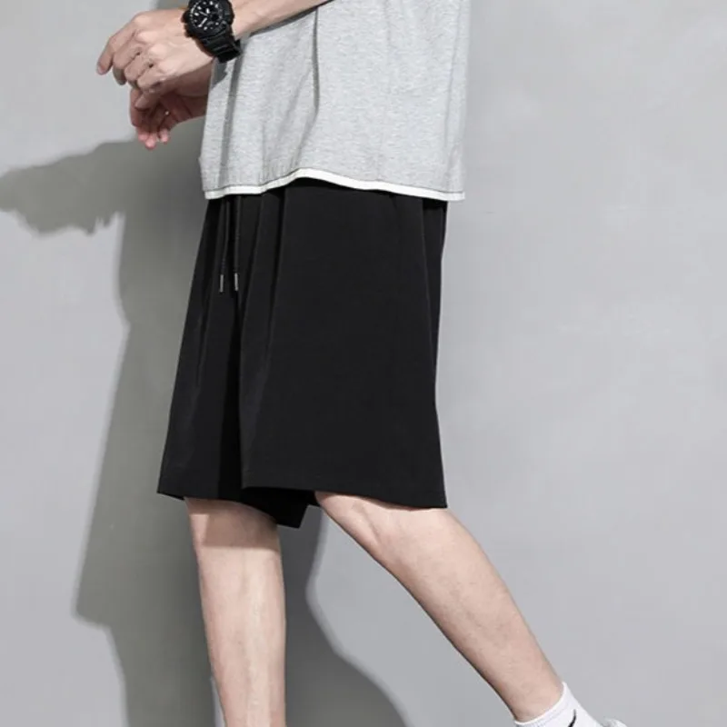 

GELITAYIN мужские шорты черные мужские короткие брюки мешковатые сетчатые 3 четверти стильные повседневные с ледяным размером роскошные винтажные модные брюки