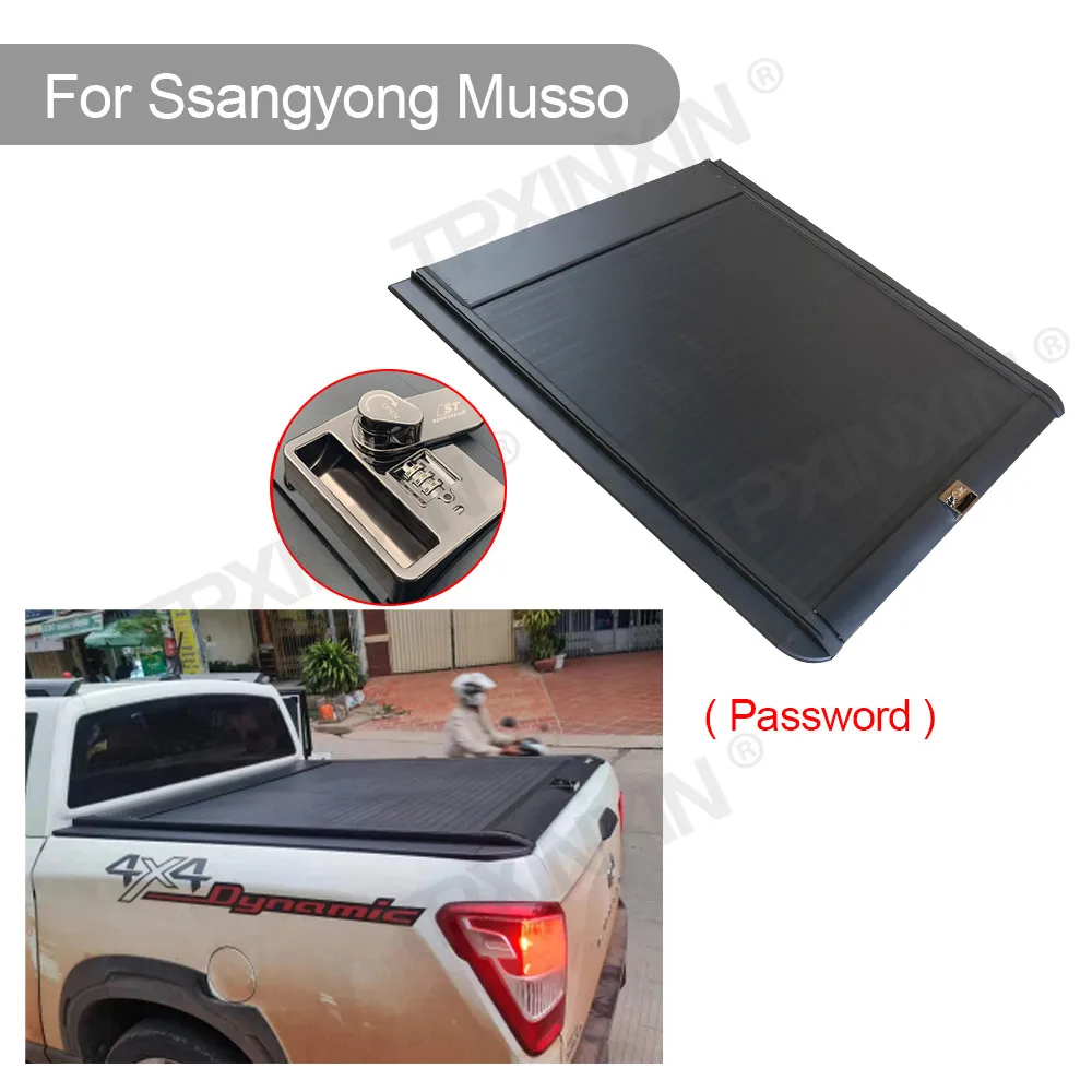 

For Ssangyong Car Trunk Lids Pickup Bed Tonneau Cover Retractable Roller Shutter Electric Manual Password Tail Box Cover Rear