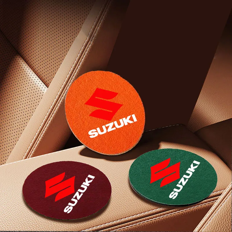 Car Coaster Water Cup Slot Non-Slip Mat felt Pad Cup Holder Mat for Suzuki Samurai S-Cross SX4 Swift XL-7 Liana Spresso Celerio