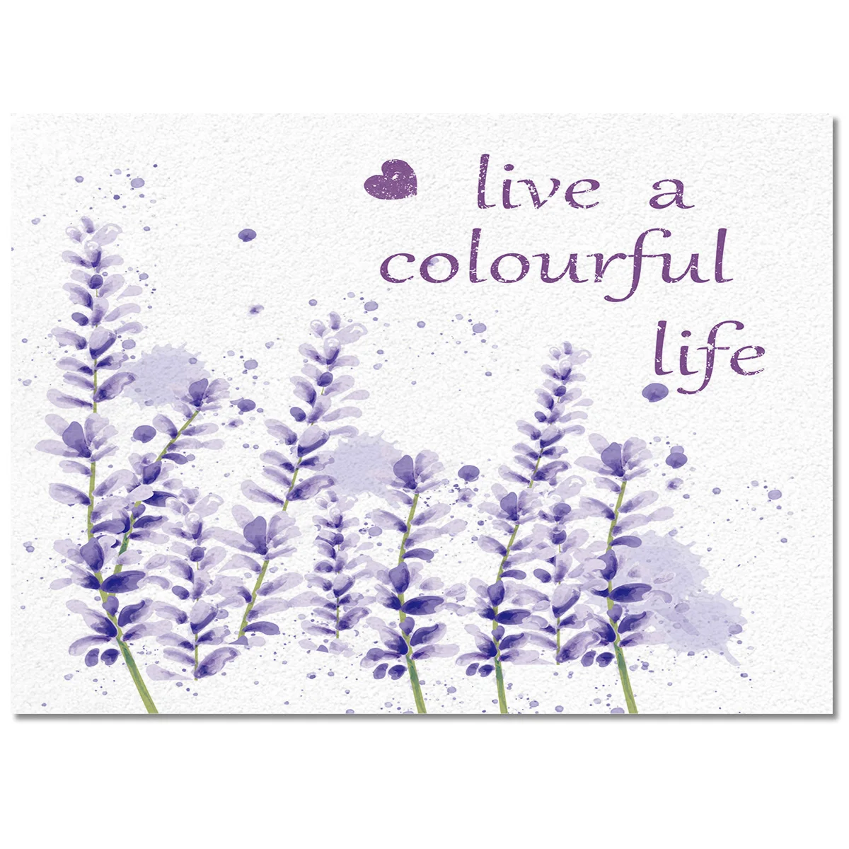 Watercolor Lavender Love Living Room Floor Mat Children's Room Bedroom Bedside Carpet Kitchen Door Mat