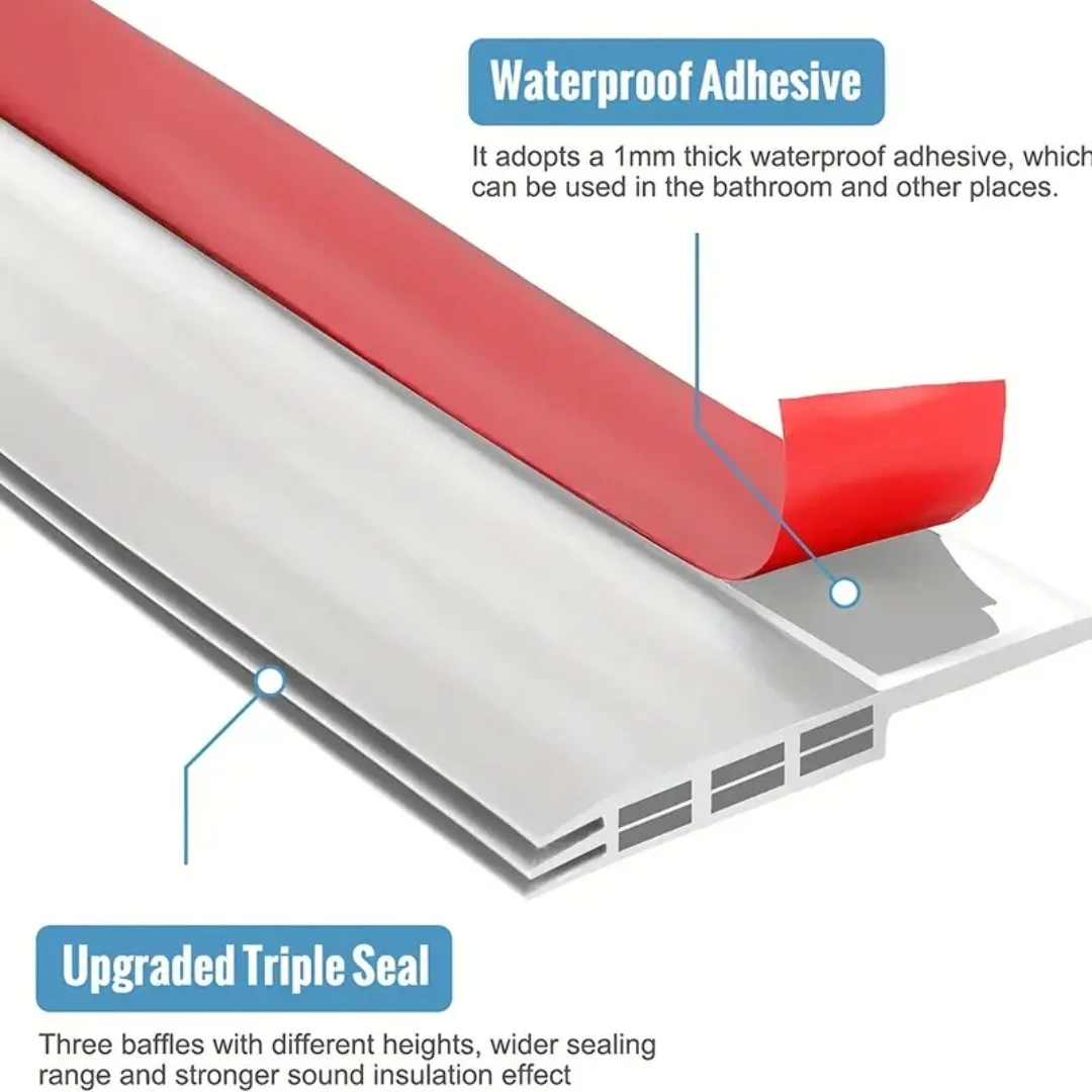 1pc Door Draft Stopper Door Sweep For Doors, Door Bottom Seal Dust And Noise Insulation Weather Stripping Draft Guard Insulator image 3