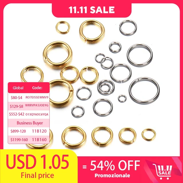 Steel Ring stainless Steel Jump Rings 4 10mm 100 200pcs For Jewelry Making