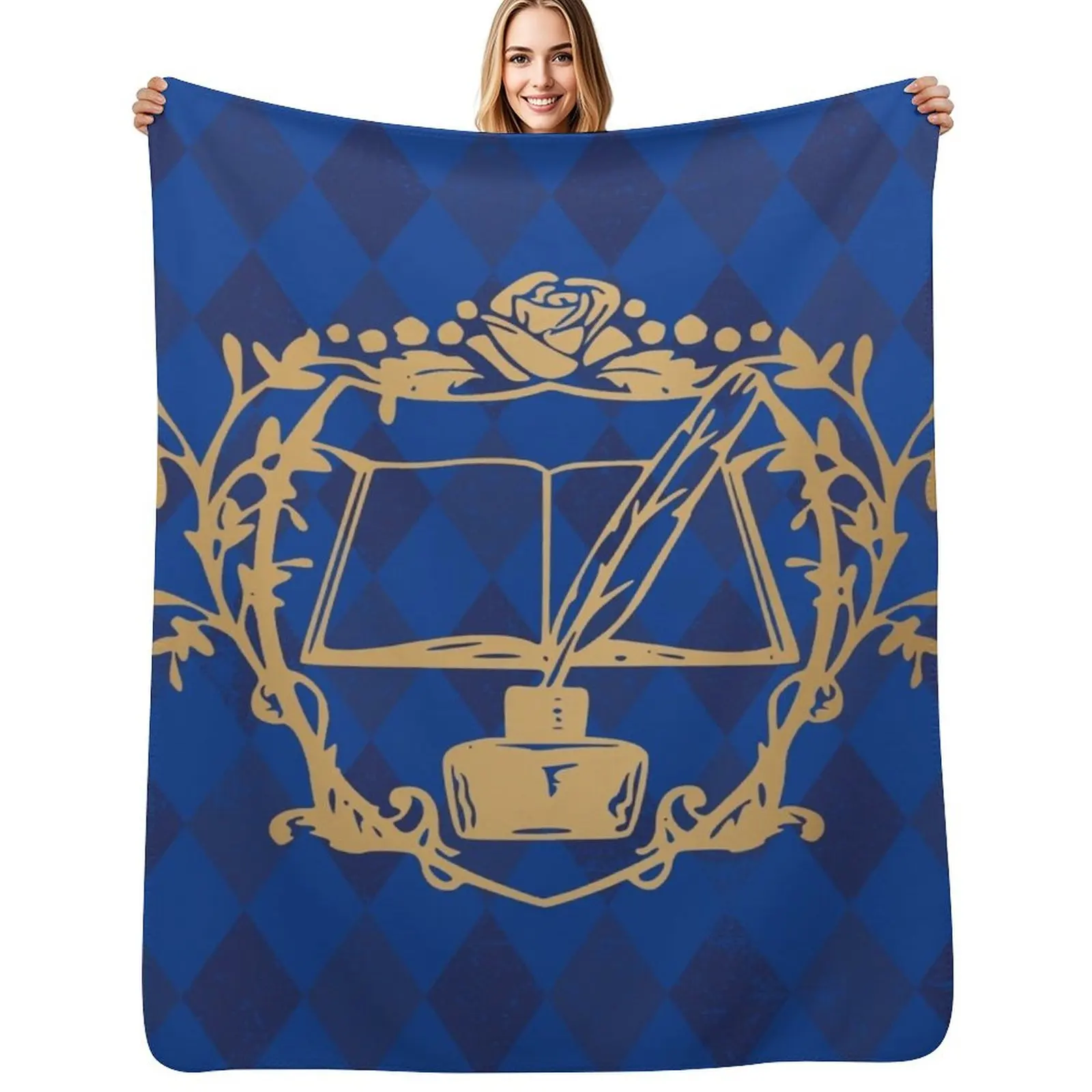 

Myne's Crest Ascendance of a Bookworm Throw Blanket Custom Flannels Hair Hairy Blankets