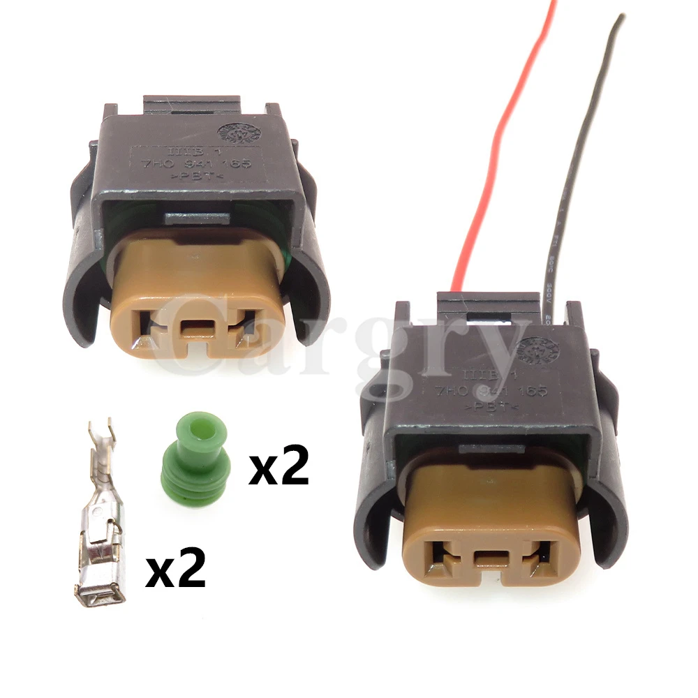 

1 Set 2P 7H0941165 15336117 Car Sealed Adapter Automobile Fog Light Wire Connector Auto Starter Wiring Terminal Socket