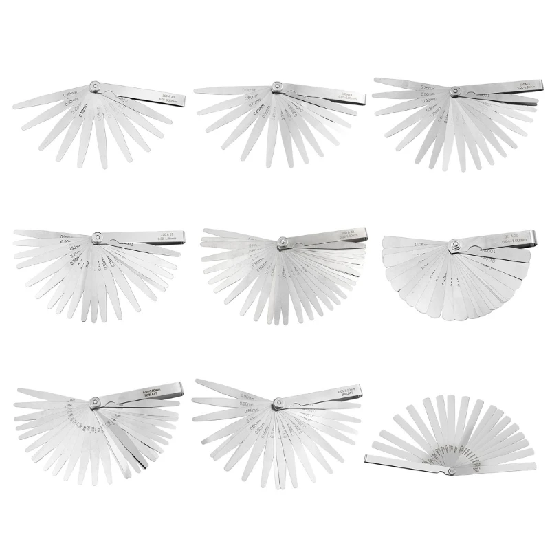 Feelers Gauges 0,01-1mm/0,05-0,50mm/0,05-1,00mm/0,02-1,00mm Zestaw czujników ze stali nierdzewnej do pomiaru szerokości szczelin