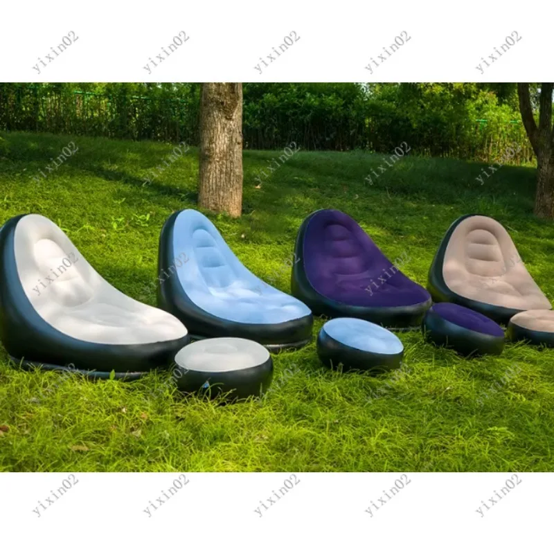 

Portable Foldable Flocked Inflatable Sofa Chair Air Bed for Outdoor Camping Beach Festival