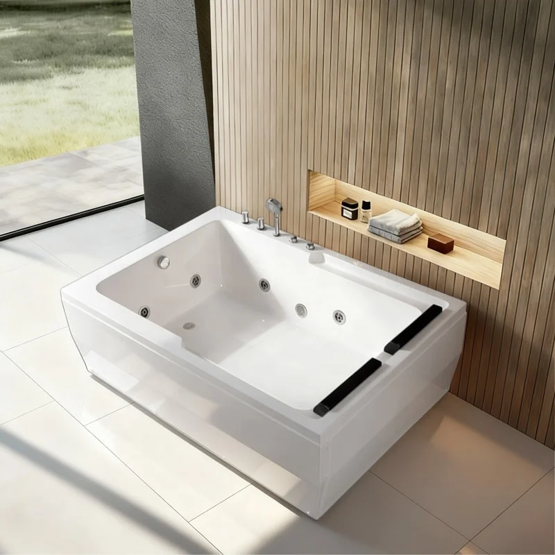 

Luxury Indoor Bathroom Soaking Whirlpools Air Massage Bathtub Modern Freestanding SPA Corner Bath Tubs