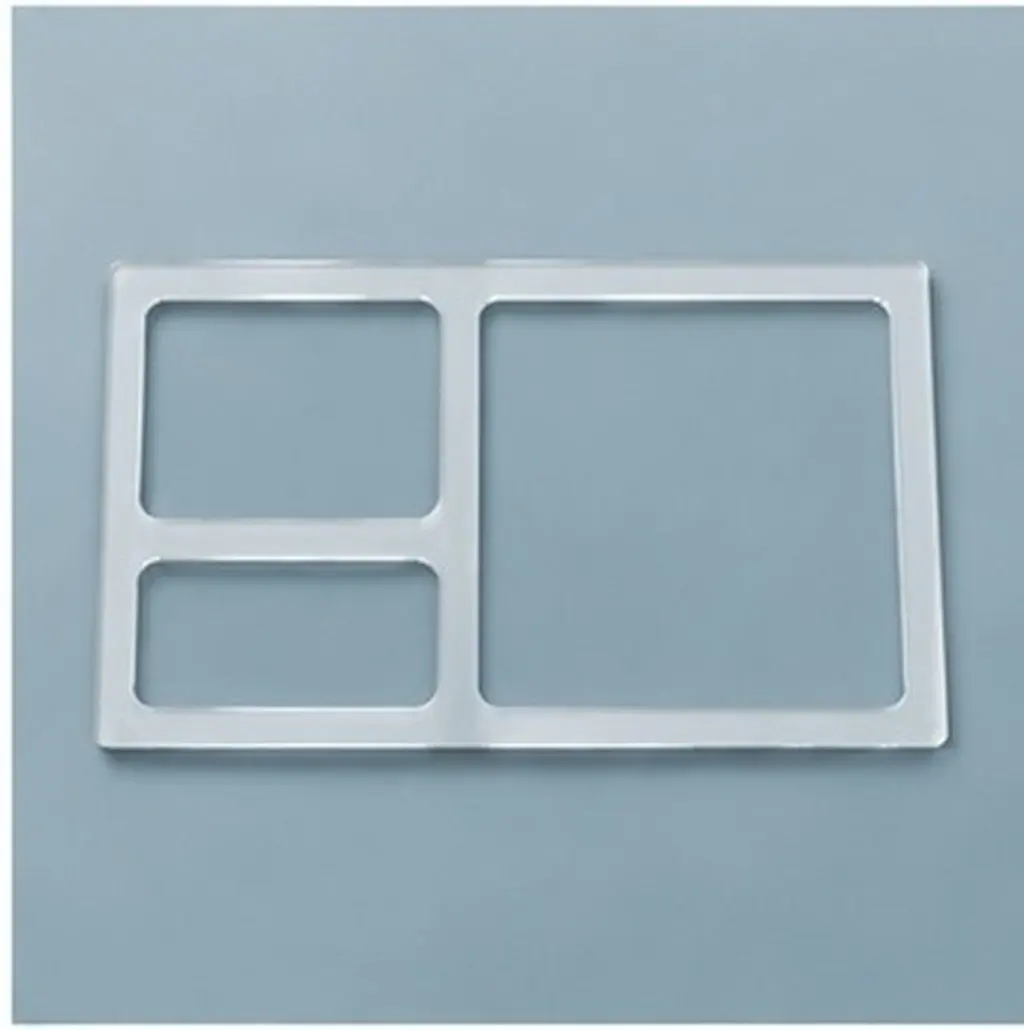 3 Pocket Acrylic Router Template Rectangle Transparent Woodworking Inlay Template for Valet Tray DIY Craft Projects 11.8x7.9