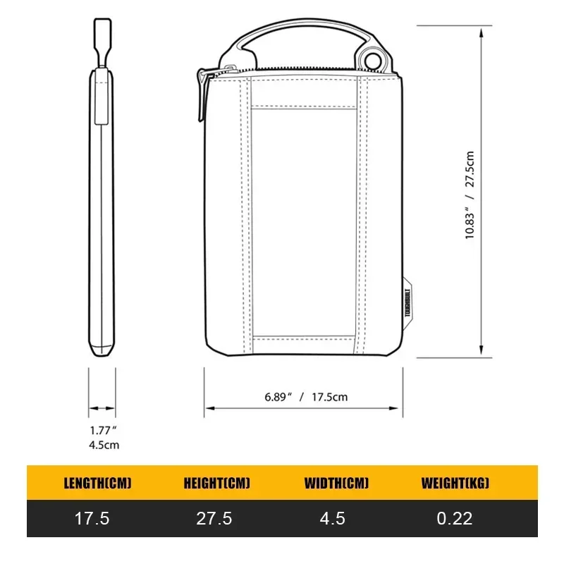 Imagem -02 - Toughbuilt Tb-94-m3 Pacotes de Bolsas de Fixação Bolsas de Ferramentas de Armazenamento Bolsas de Unhas Acessórios de Ferramentas Elétricas Bolsa Resistente