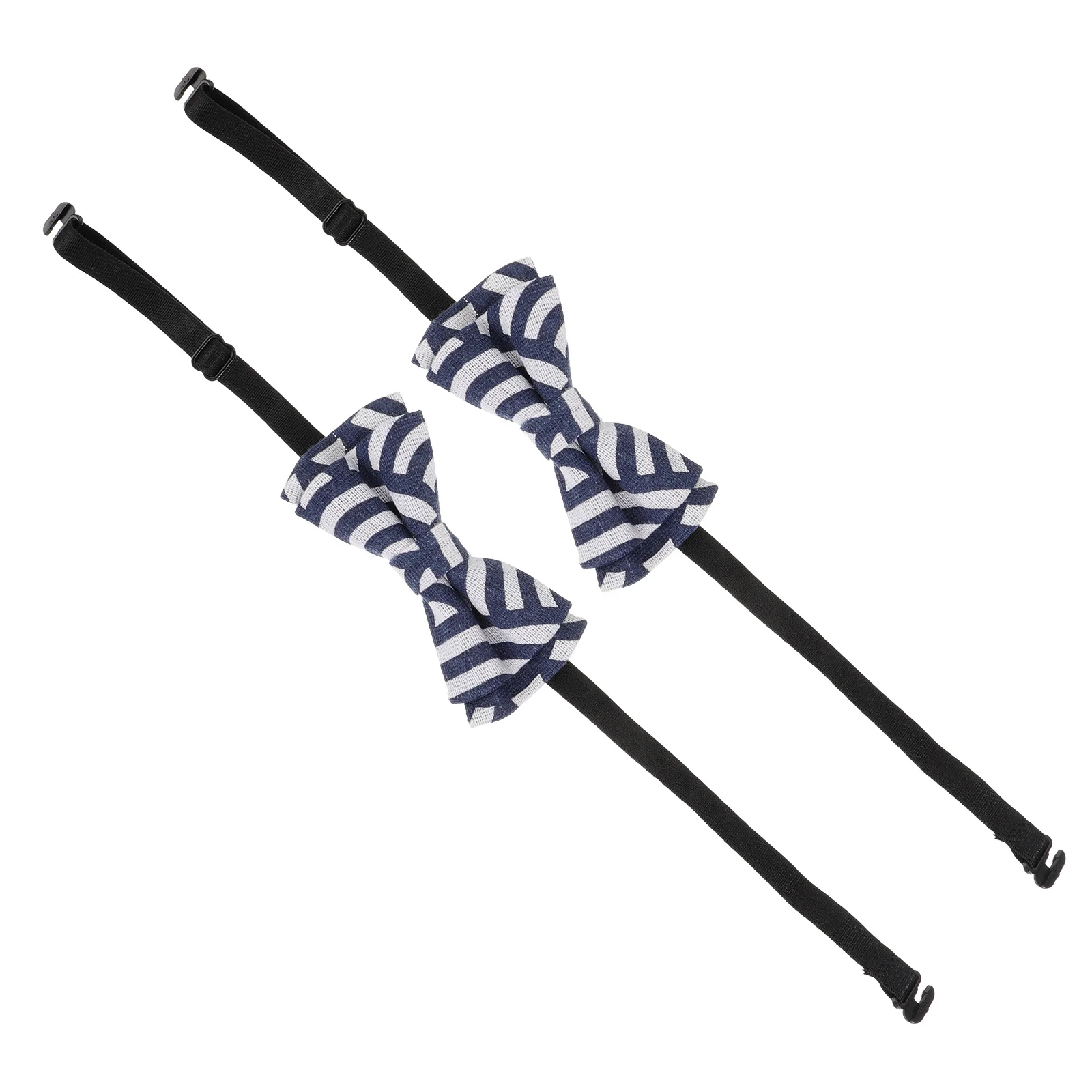 2 Stuks Blauw En Wit Gestreepte Kids Bowtie Verstelbare Pre-Gebonden Nekband Voor Kinderen Jurk Past Shirts Party bruiloft School Event