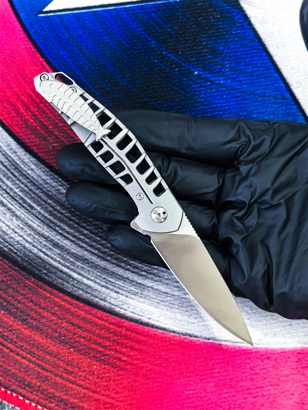 QK Mini Key Folding Knife K110 Blade Titanium Alloy Handle Outdoor Camping Fishing Hiking Hunting Rescue EDC Defense Tool