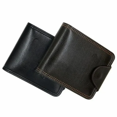 Slim Faux Leather Bifold Billfold