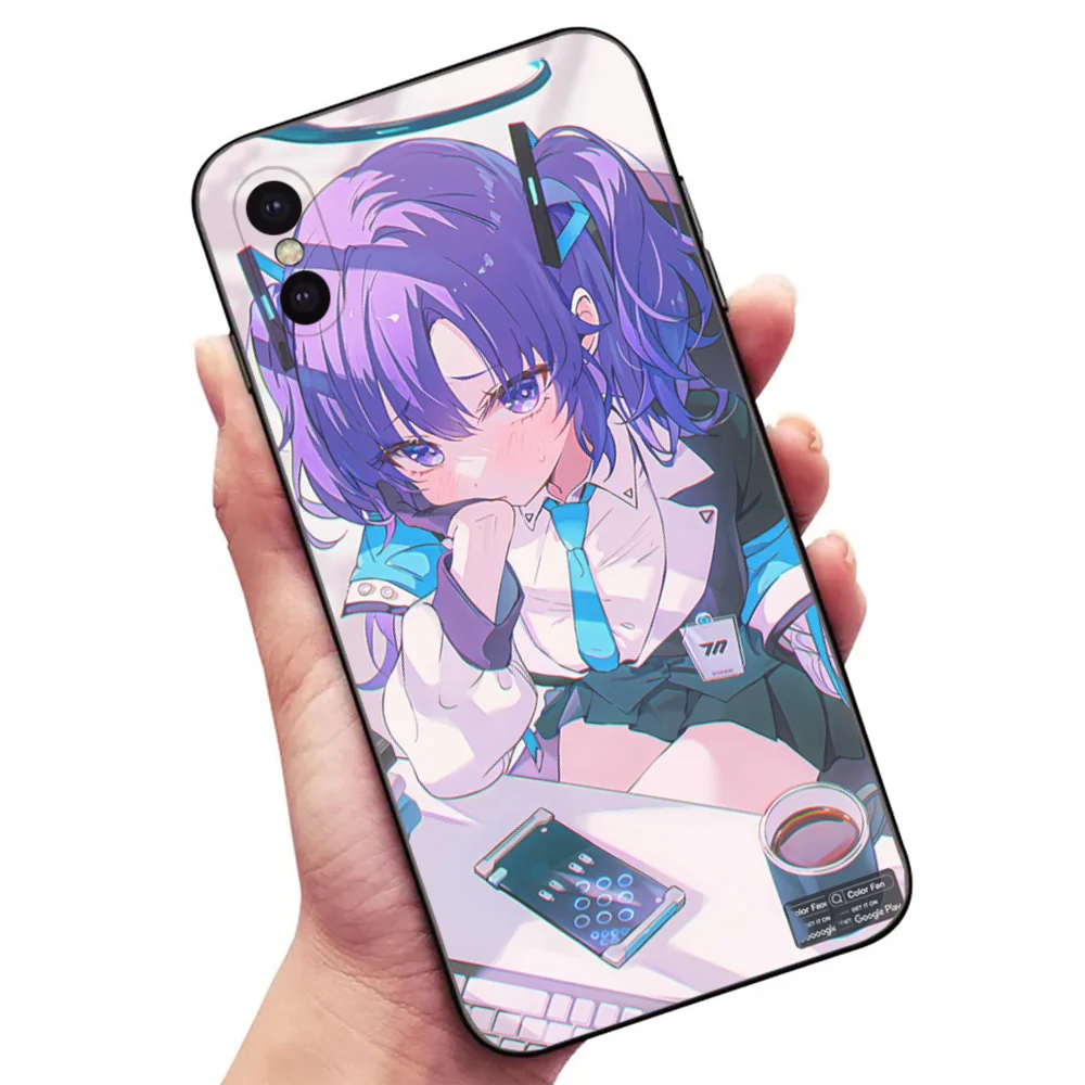 Game Hayase Yuuka Phone Case For Samsung S24,23,22,30,21,10,9,Ultra,Plus,Lite,FE,5G Black Soft Case