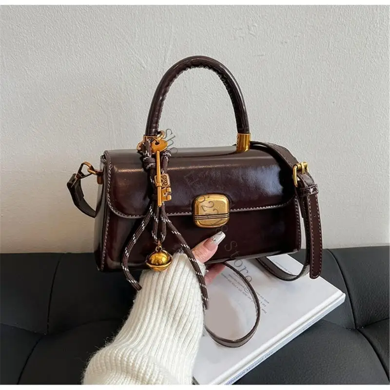 

Top Handle Handbag Satchel Bag Leather Hoboes Toted Handbag Trendy Shoulder Bag 066F