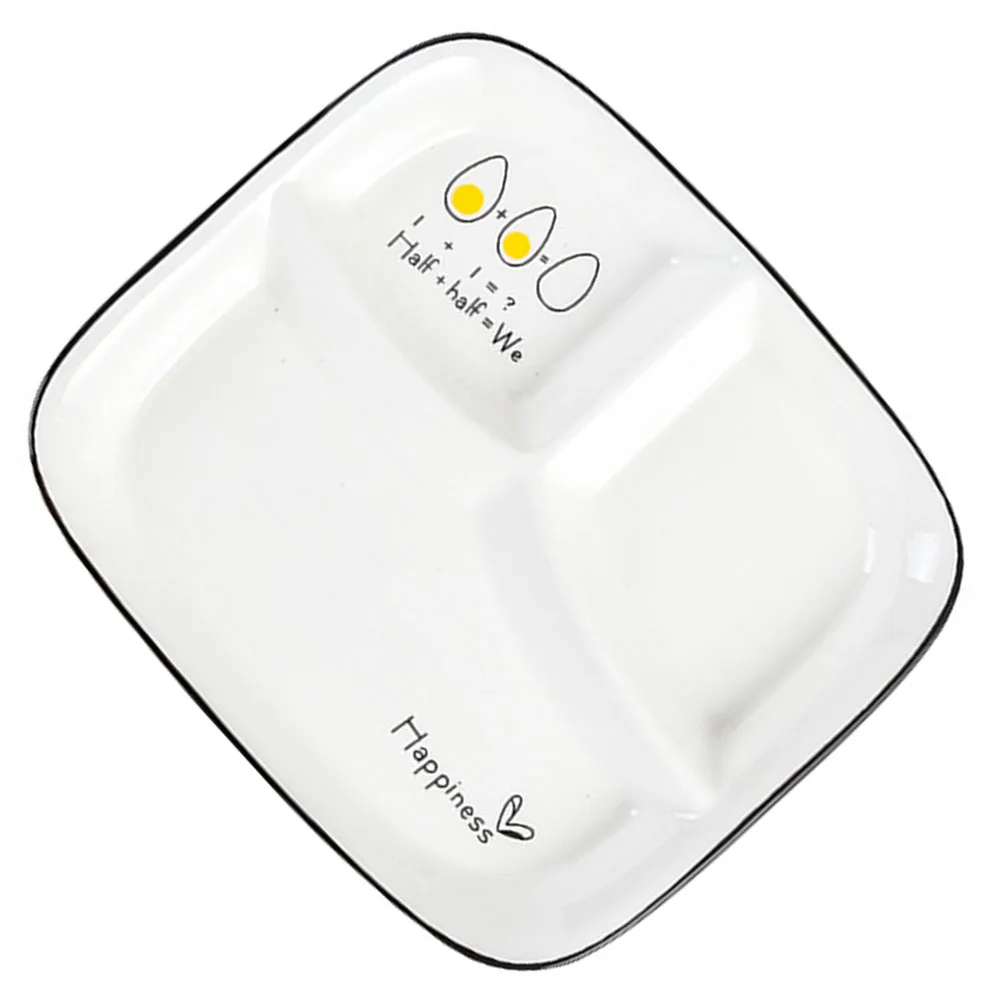 

Керамическая разделенная тарелка, функциональные отделения для сервировки десерта, фруктов, закусок, еды дома, отеля, ресторана, посуда