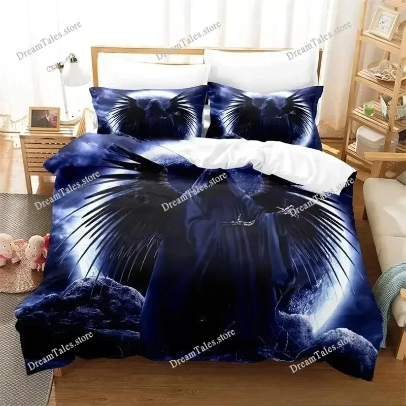 

Dark Grim Reaper Bedding Set Single Twin Full Queen King Size Bed Set Adult Kid Bedroom Duvet Cover Sets 3D Anime Luxury Gift741