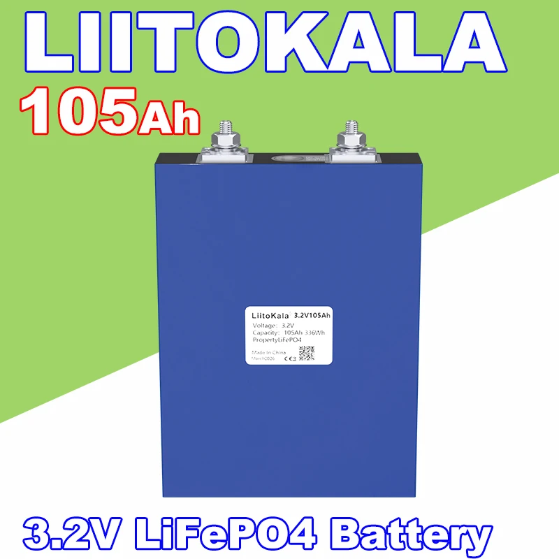 1-2 SZTUK LiitoKala 3.2v 105Ah 30Ah 50Ah LifePo4 akumulator o wysokim stopniu odpływu dla majsterkowiczów 12V inwerter solarny pojazd elektryczny c
