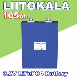 1-2PCS LiitoKala 3.2v 105Ah 30Ah 50Ah LifePo4 battery high drain for diy 12V Solar Inverter Electric Vehicle c oach golf cart