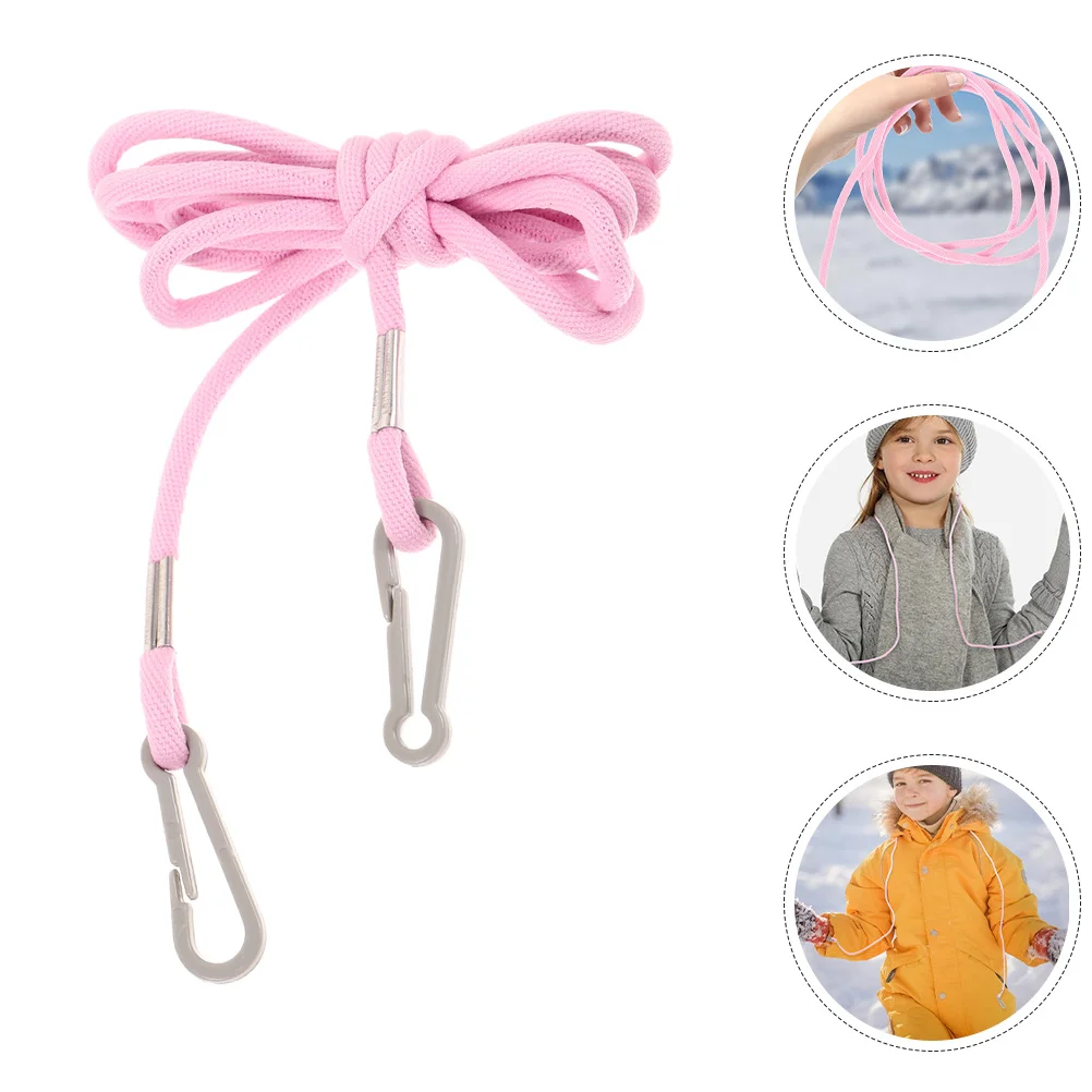 

2pcs Ski Glove Lanyards Adjustable Elastic Nylon Mitten Clips For Winter Hat Glove Holder Neck Hanger Rope