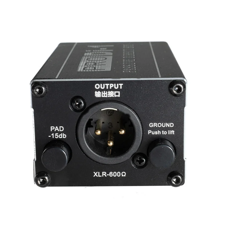 Single Channel Passive DI-Box With XLR TRS Interfaces Direct Injection Audio Box Balanced & Unbalance Signal Converter, Durable