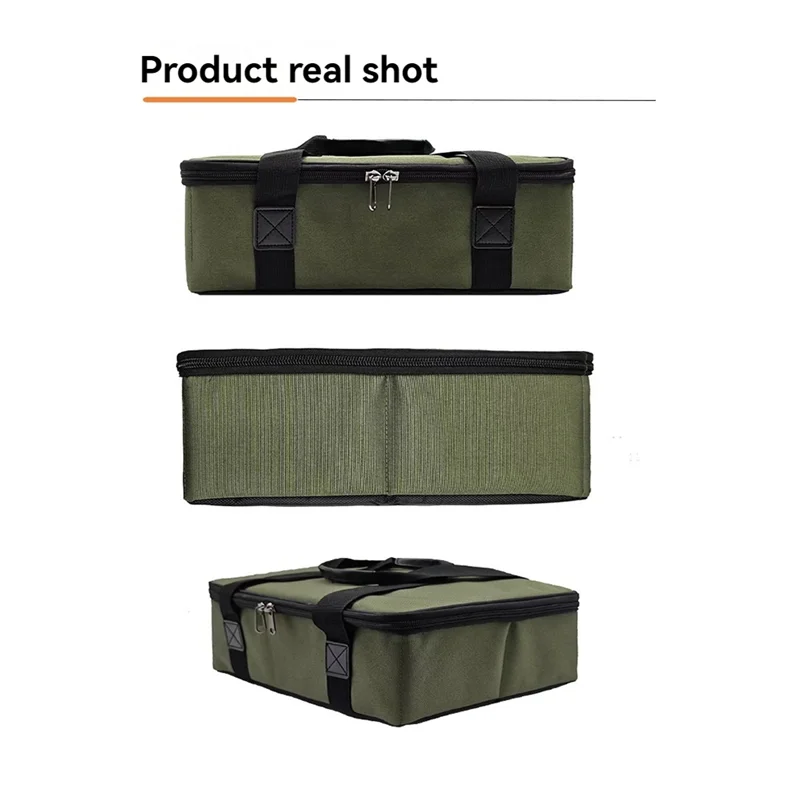 

NALFI-Storage Bag Oxford Cloth Outdoor Camping Portable Multifunctional Picnic Cookware Storage Bag 37*27*12Cm