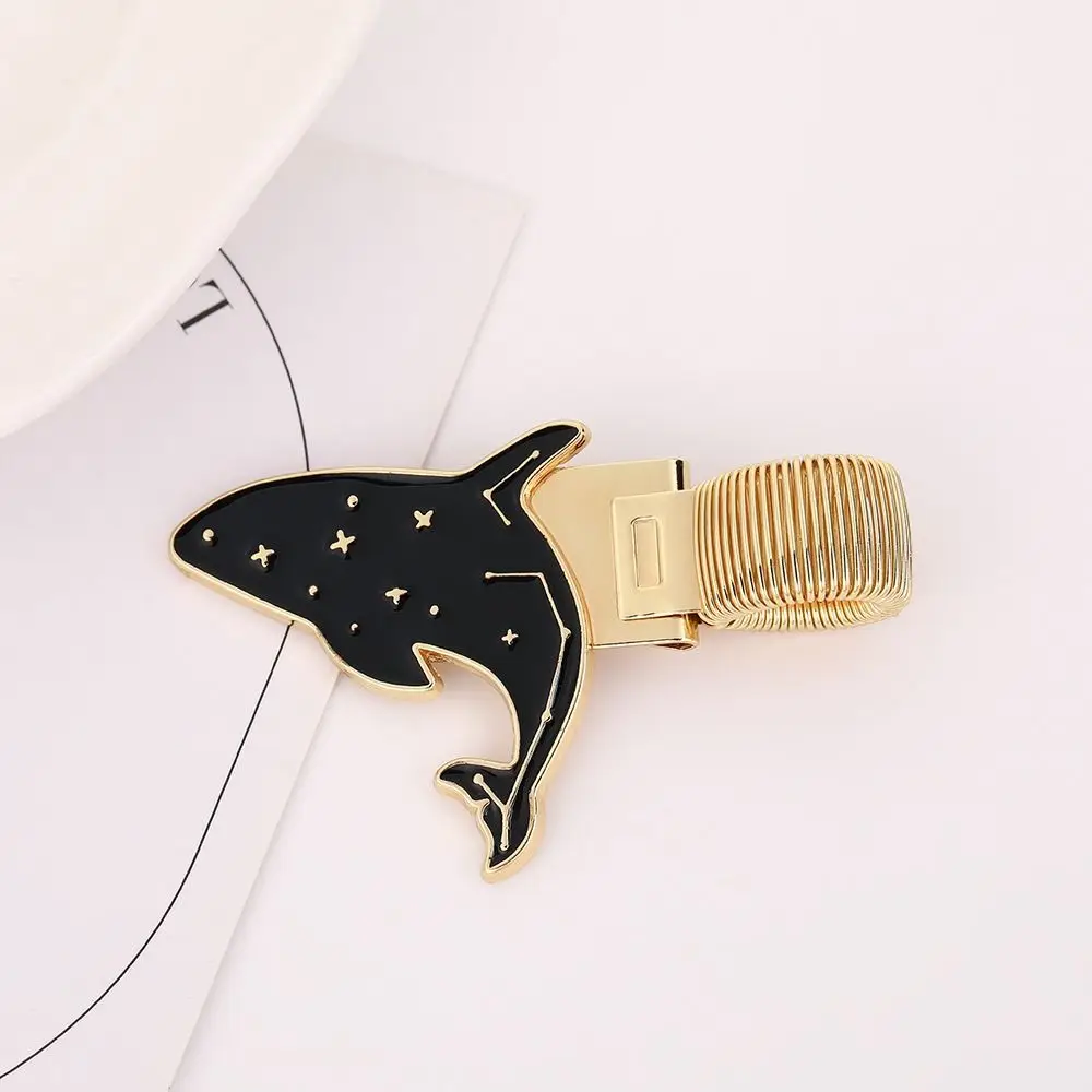 Metal Animals Pen Holder Bookmark Anti-lost Spring Pen Clips with Enamel Coating Fixed Stationery Pen Loop Holder