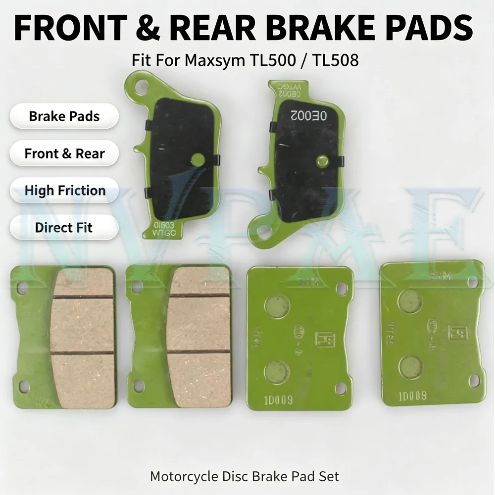For SYM TL500 500TL TL 500 TL 508 TL508 Motorcycle Front and rear brake pads Front Rear Brake Pads