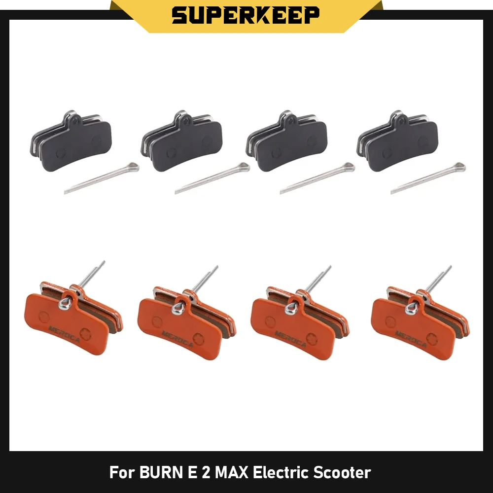 

Колодки дискового тормоза для BURN E 2 MAX Longan, четыре поршневые тормозные колодки для 72 В, 32 Ач, высококачественные двухпоршневые полуметаллические дисковые тормозные колодки