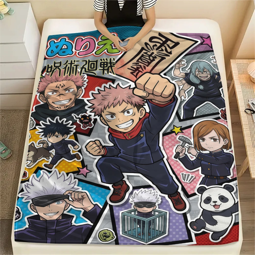 Gespleißte Jujutsu Kaisen Flanelldecke, stilvolles gespleißtes Design für Zuhause, perfektes tägliches Geschenk.xwn