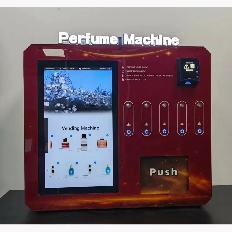 Hot Selling  Advanced Sampling Freestanding Perfume Vending Machine With Optional Mini-Bottle Purchase Feature Wifi Customized