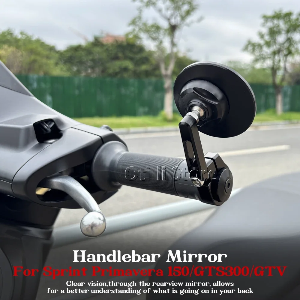 

For Vespa GTS 300 GTS300 GTV300 Sprint 150 Primavera 150 Motorcycle Handlebar Rearview Mirrors Handle Grip Mirrors Accessories