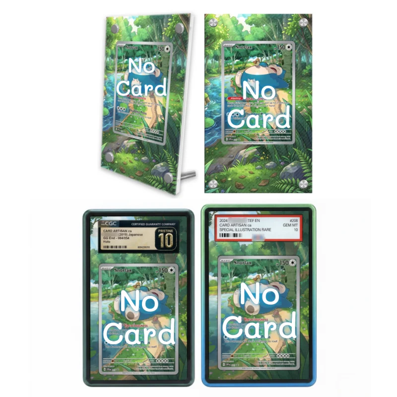 Présentoir d'art d'anime, Snorlax écarlate et violet, cadeaux pour les fans de jeux d'anime, étui de protection en acrylique pour exposer les œuvres d'art, porte-clés, jouets de niveau d'évolution.