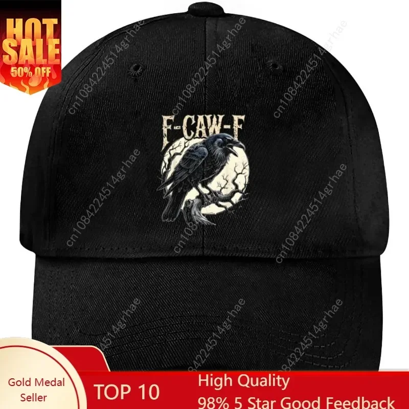 

F-Caw-F Black Crow Pun Trucker Cap for Men Women,Baseball Caps Fishing Hats