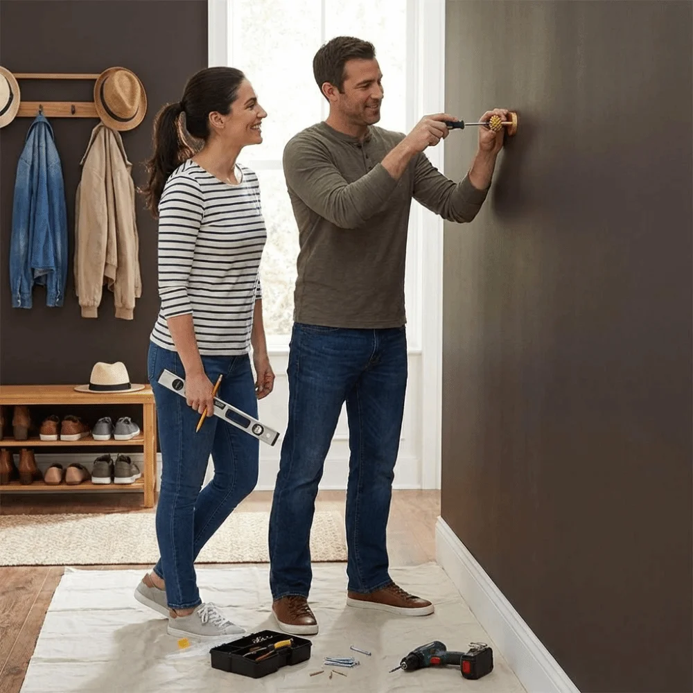 

High-Quality Brass Brass Wall Hooks Rust-Proof Construction Creative Look No-Drill Wall Hooks Durable Construction