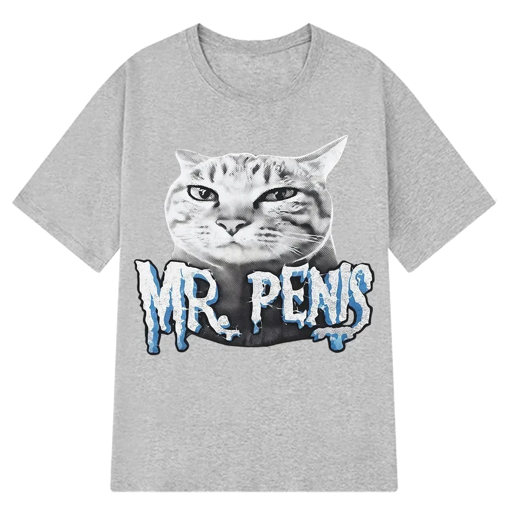 Mr Pen Is Cat Grappig Emoji T-shirt voor vrouwen, Harajuku stijl zomer korte mouwen casual hiphop T-shirt zomer streetwear Y2K top