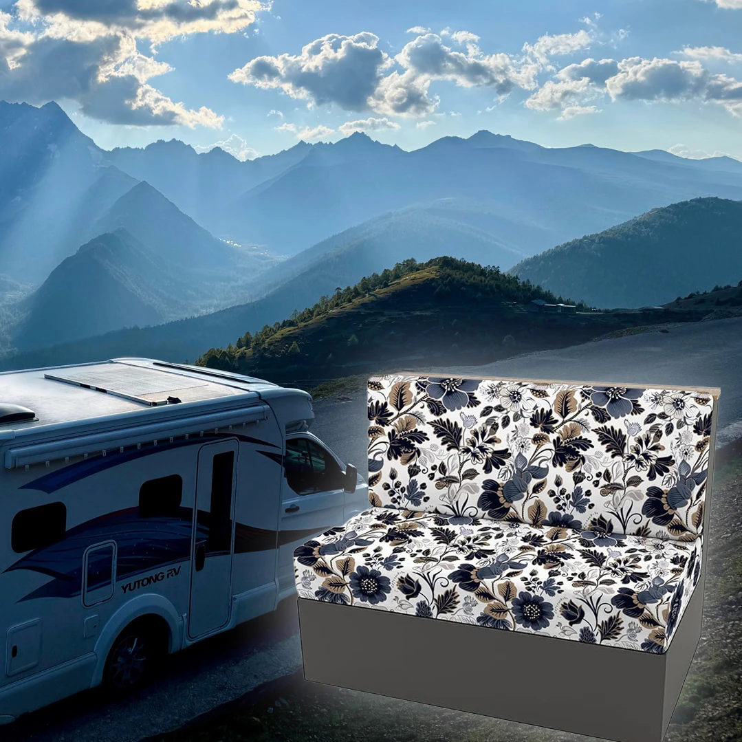 

2pcs floral printed seat cushion cover seat cover, combination sofa cover, suitable for home, restaurant and RV