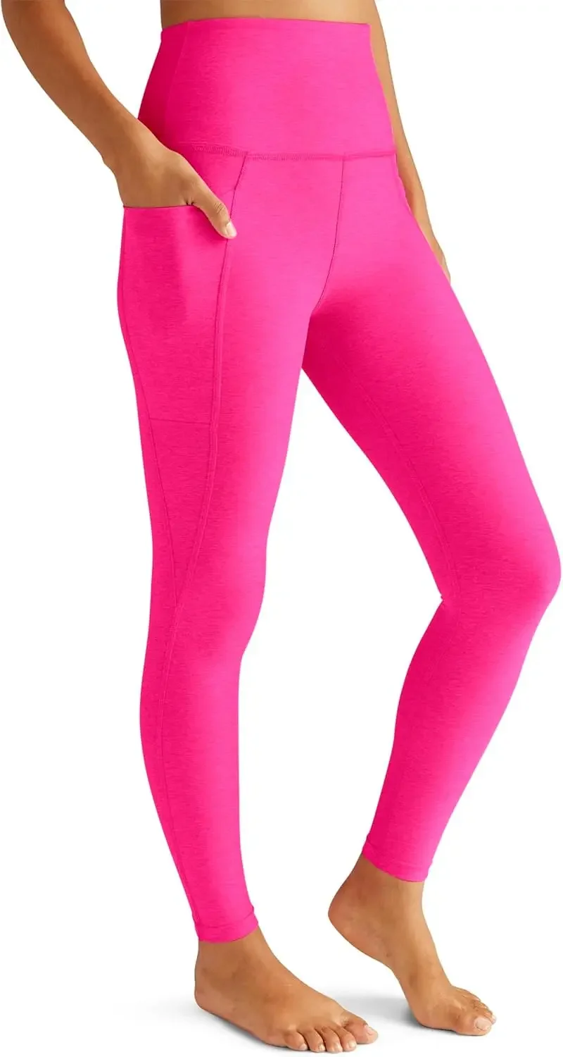 Yoga Vrouwen Spacedye Uit Zak Hoge Taille Midi Legging