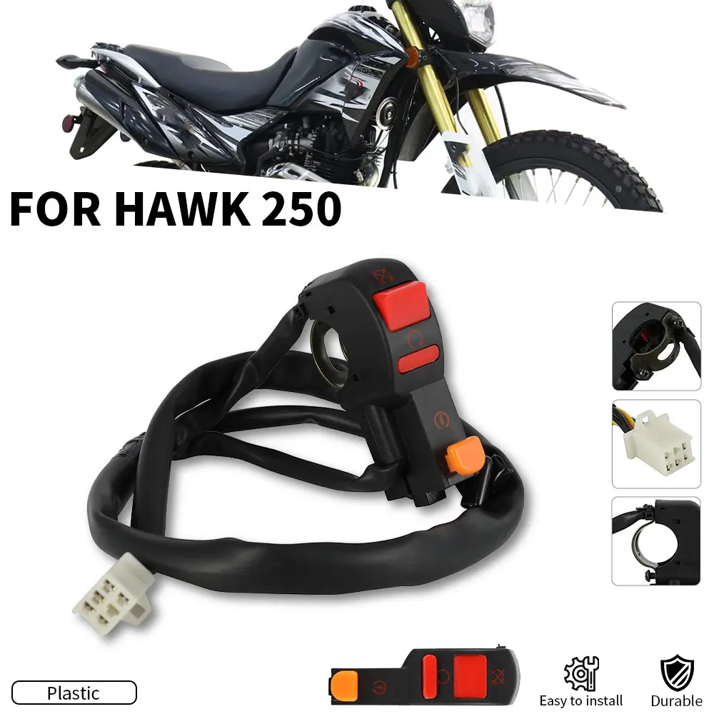 Motorrad Rechts Schalter Lenker Flammendurchschlag Schalter EIN AUS Control Taste motor Drehen teile Für HAWK 250 Motorräder Zubehör