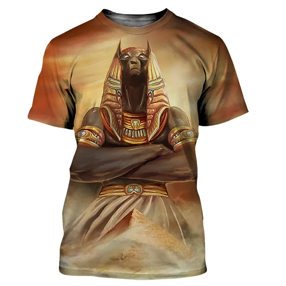 Gothic Style Anubis 3D Print T-Shirt Men Women Summer Casual Clothes Tshirts Boy Girl Harajuku Vintage Tees Streetwear Cool Tops