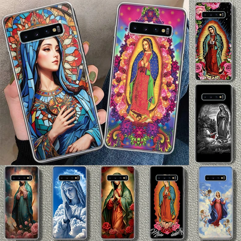 Virgin De Guadalupe Mary Phone Case Cover for Samsung Galaxy S20 S21 FE S22 S23 S24 Ultra S10 S10E S9 S8 Plus + Art Gift Coque