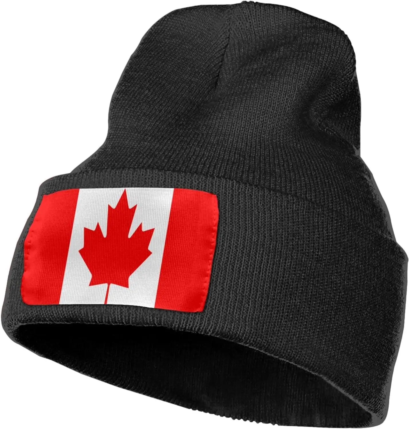 Canada Canadian Flag Knit Beanie Winter Hats for Men and Women Knitted Cuffed Skull Cap Acrylic Daily Beanie Hat