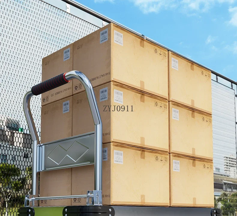 Steel plate trolley Pull goods Trailer Folding small trolley