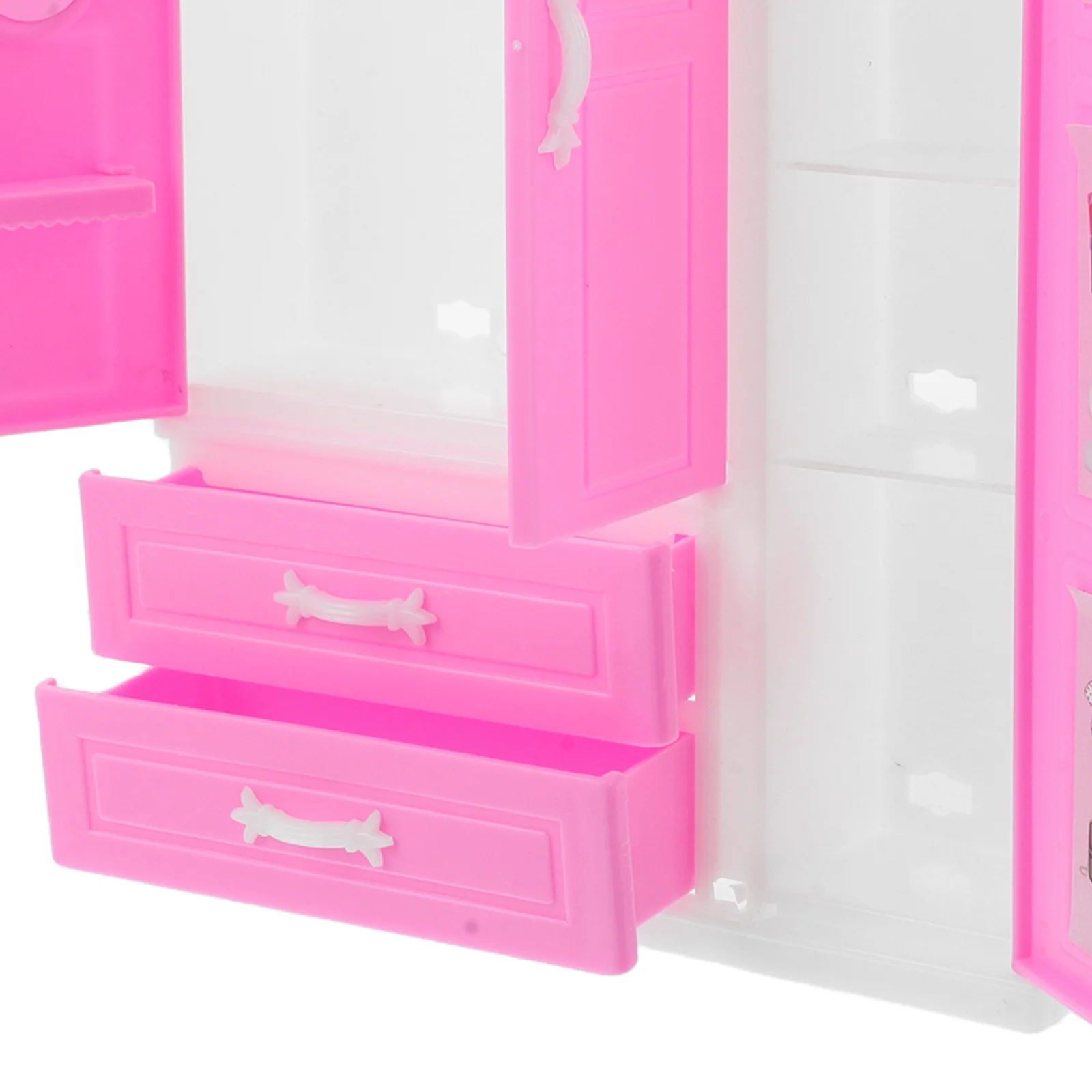 Armoire Miniature pour maison de poupée, 1 pièce, Style princesse, rangement Compact pour vêtements, décor de salle de simulation, Mini ensemble de meubles