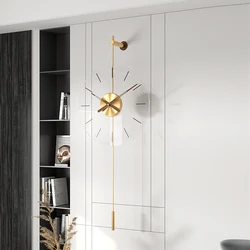 Simplicity Originality Wall Clock Modern Design Metal Luxury Wall Watches Clocks DIY Home Decor Silent Living Room Gift