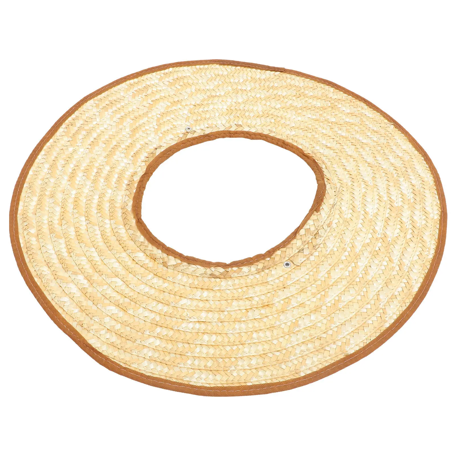 

Straw Hard Hat Sun Shade Full Brim Visor 52cm Diameter Lightweight Durable Gardening Building Cycling Outdoor Activities Sun