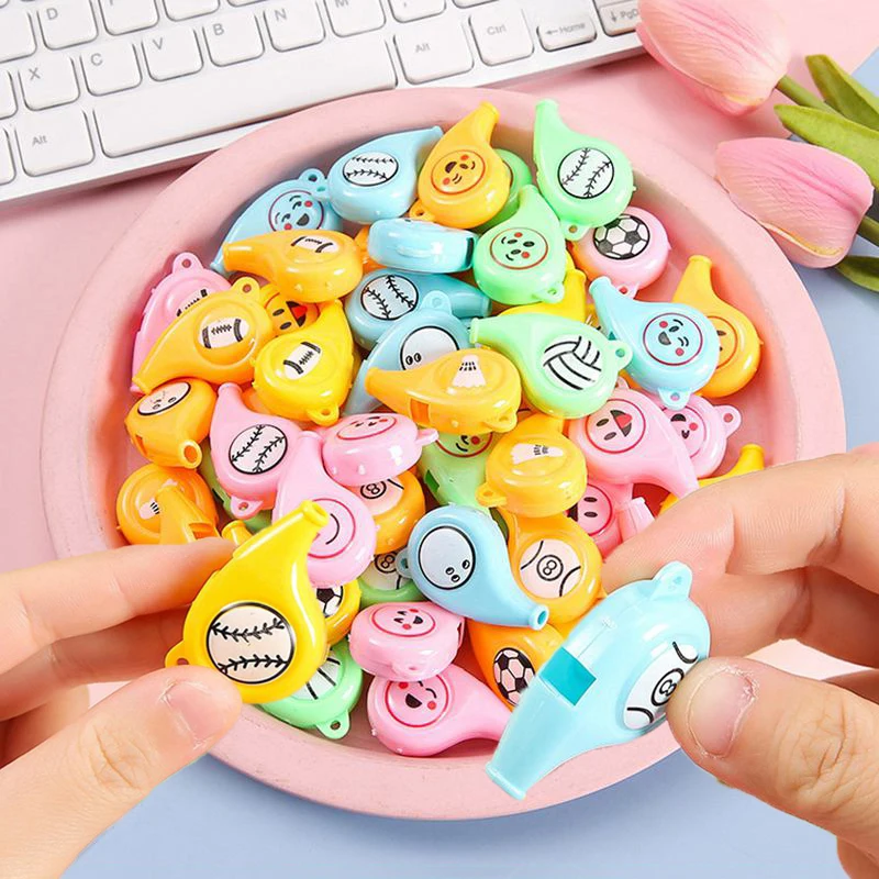 24pcs Mini Colorful Whistle Kids Toys Small Gifts Cheer Whistle Gifts Children Birthday Party Favor Present Prize Pinata Fillers