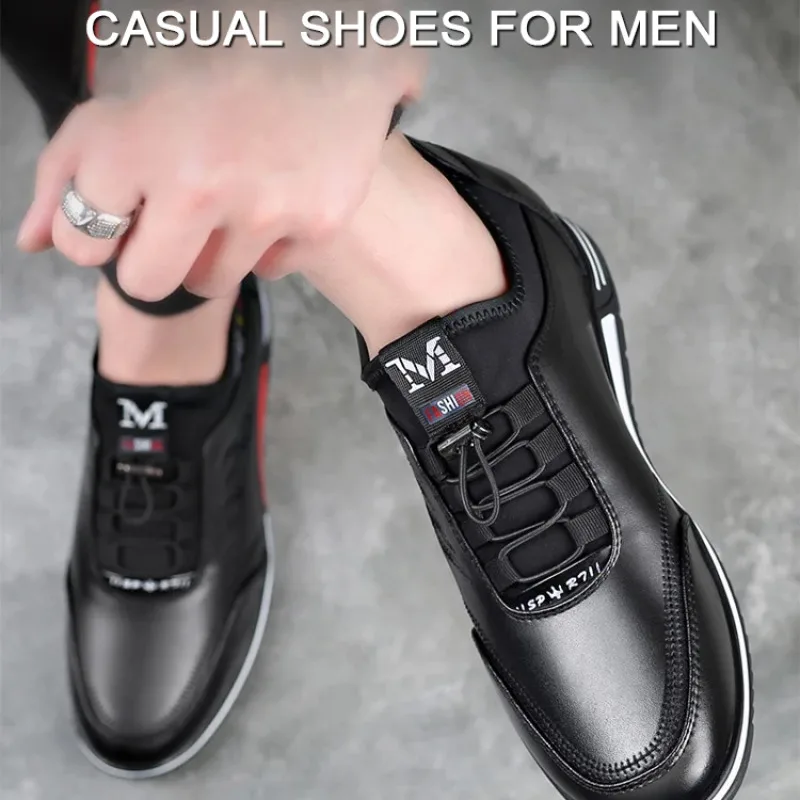 Men's Autumn Casual Leather Shoes, Business Formal Comfortable Sneakers, Breathable Durable, Versatile for Office/Outdoor/Daily